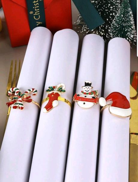 Prstene na obrúsky 4 kusy, 