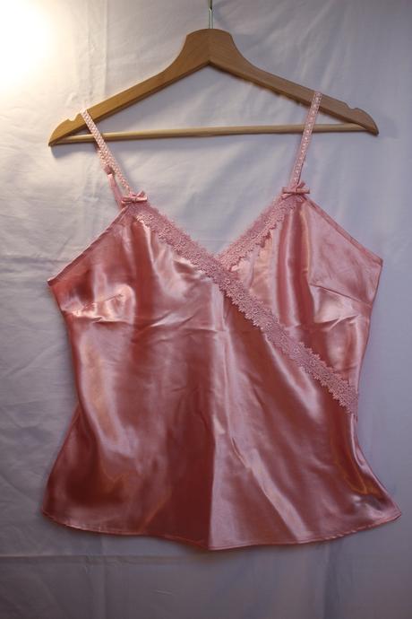 Vintage saténové tielko nut d'étoiles coquette, 42