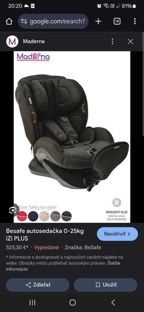 Autosedačka besafe izi plus, besafe