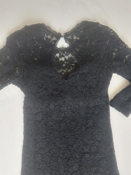 Cierne cipkovane saty xs, xs