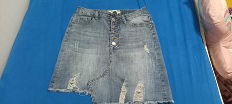 Atypická riflova sukňa, 36