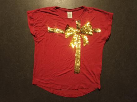 Tričko s vianočnou aplikáciou, lindex,128