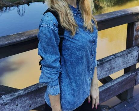 Dámska riflová košeľa h&m, h&m,36