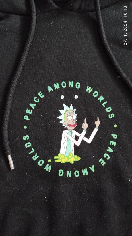 Mikina cropp veľ.m rick&morty, m