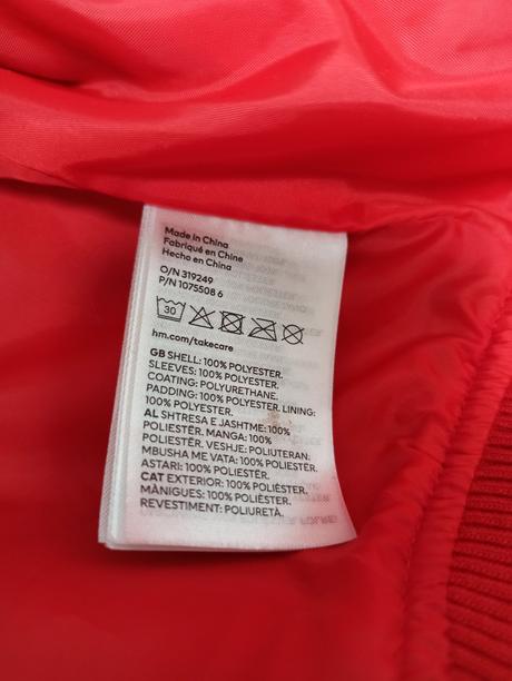 Dievcenska basebalova bunda 110/116, h&m,116