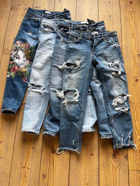 Štýlové boyfriend rifle - 4ks premium - zara, zara,s