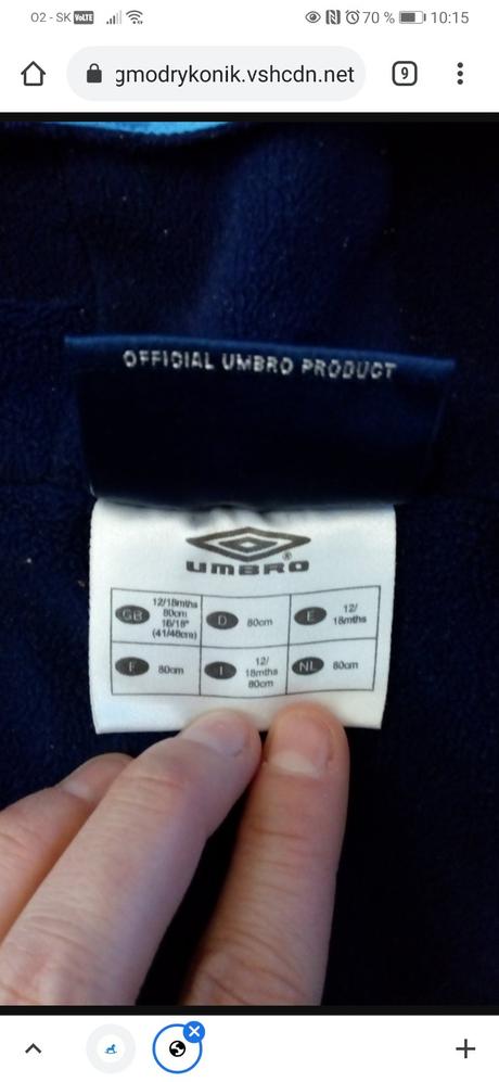 Prechodná bundička umbro, umbro,80