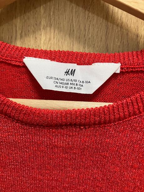 Trblietave upletove šaty, h&m,140