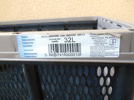 Skladacie plastové prepravky 32l, 