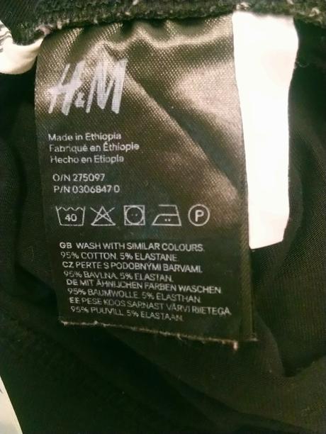 Dievčenské čierne elastické legíny, h&m, 140-146, h&m,146