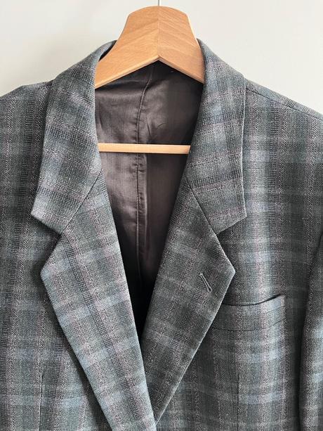 Vintage kárované sako, s
