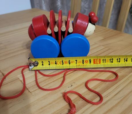 4x drevená ťahacia hračka - zvieratká, 