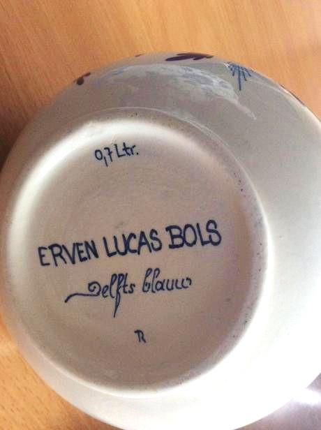 Starožitný holandský modro-biely set lucas bols, 