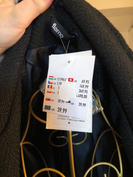 Flame čierny kabát, m