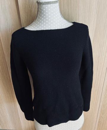 Čierny pulovrik z priadze, detská 152, s.oliver,152