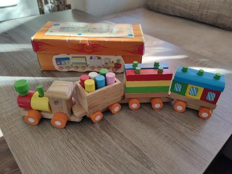 Vláčik drevený skladací, 