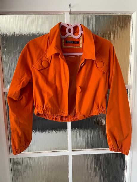 Oranžová crop bundicka, george,38