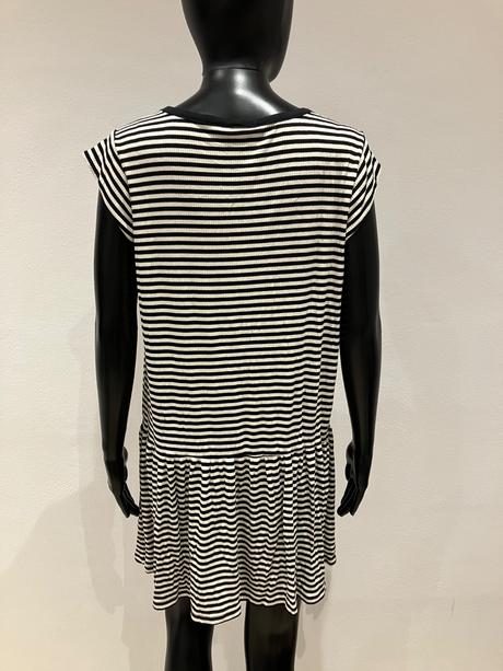 Dievčenské čierno-biele pásikavé šaty (14r.), original marines,164