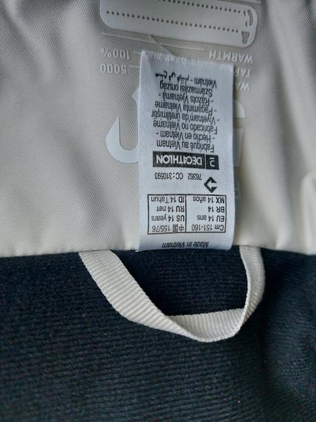 Lyžiarska bunda, decathlon,152