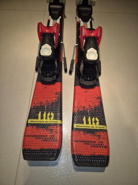 Lyže + lyžiarky, atomic,110-119 cm