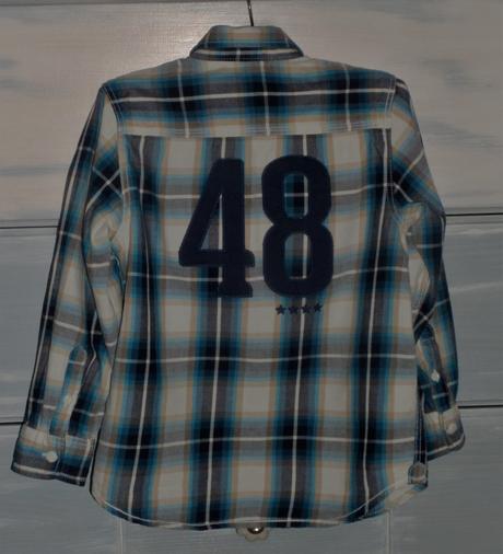 Káro košieľka s číslom, h&m,116