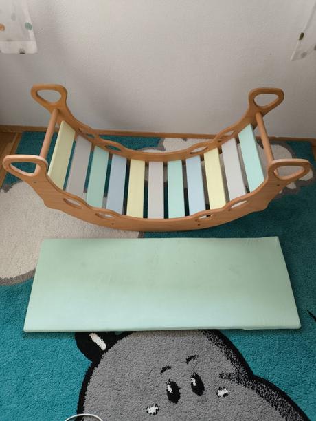 Montessori xxl hojdačka, šmykľavka s matracom, 