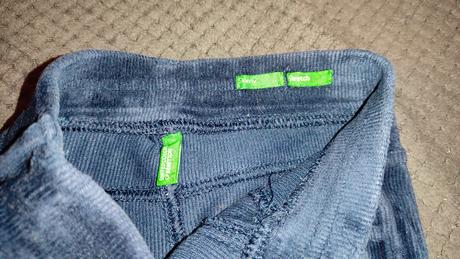 Elastické menčestrové legíny, benetton,110