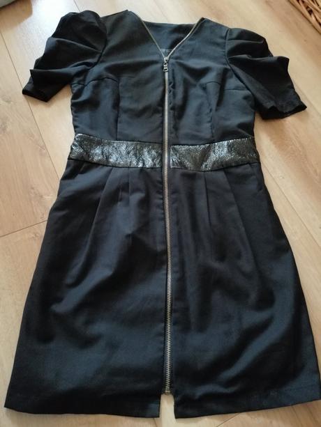 Čierne šaty na zips, 38