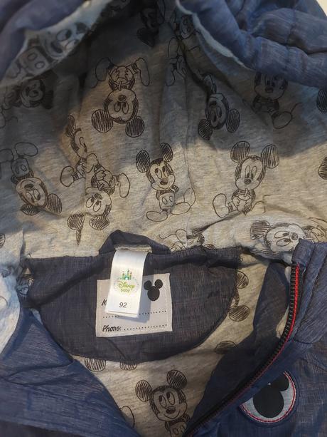 Štýlová vesta mickey mouse podšita, c&a,92