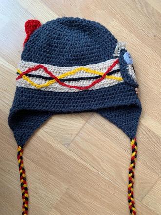 Hačkovaná indiánska čiapočka handmade, 92