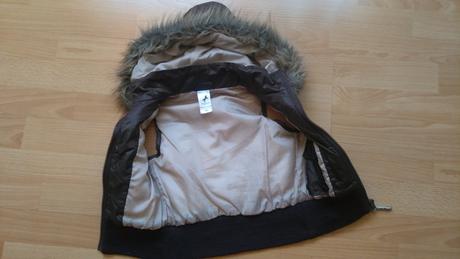 Vesta s kožušinkovou kapucou, 104-110, palomino,104