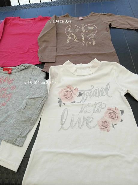 Tričká dlhý rukáv aj svetríky v.98 - 104, 98