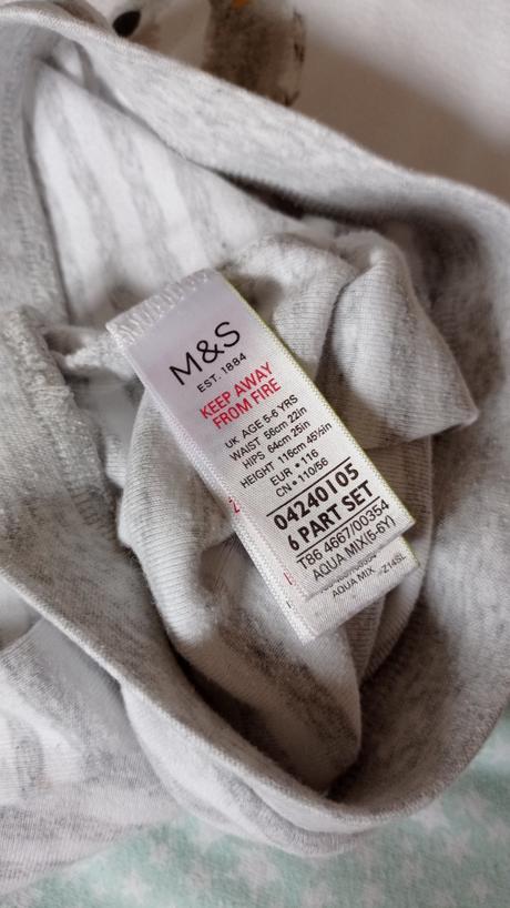 2 pyžamká vel.110/116, marks & spencer,110