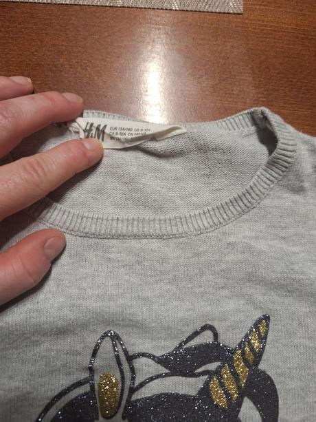 Tričko jednorožec, h&m,134