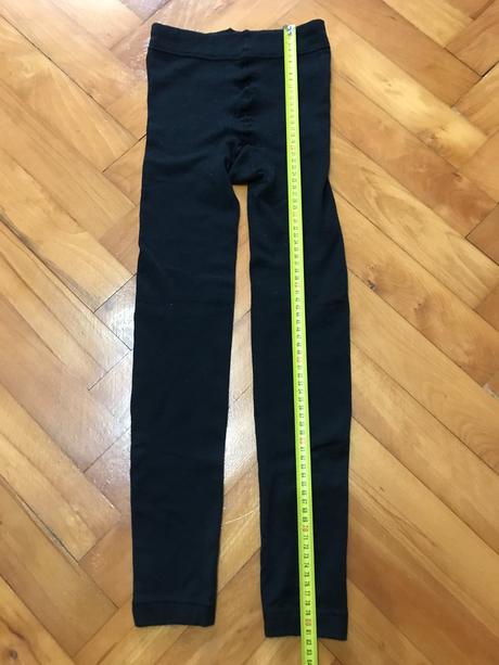 Čierne hrubšie legínové pančušky, s