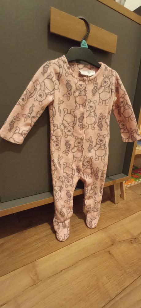 Dievčenské teplé dupačky pyžamko 74, disney,74