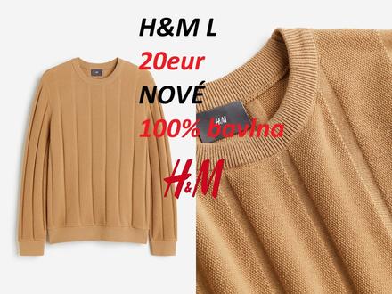 Pulóver hm tmavobéžový, h&m,l
