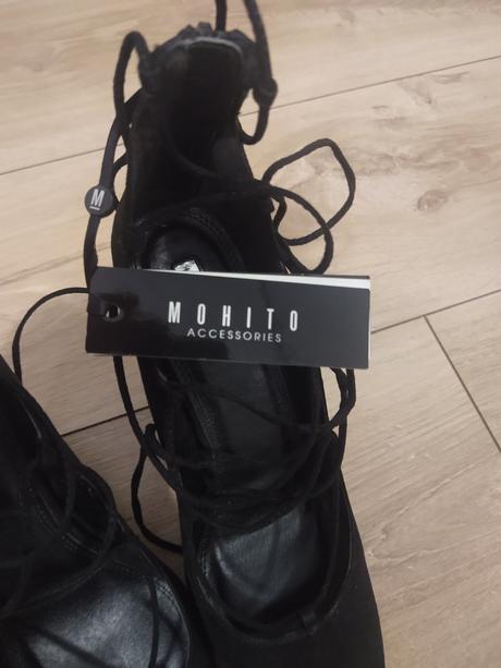 Semišové lodičky na šnurovanie, mohito,39