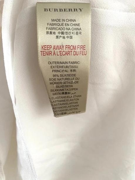 Luxusný hodvábny top burberry london, burberry,xs