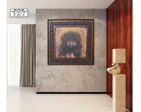 Maľba v ráme "ježiš",