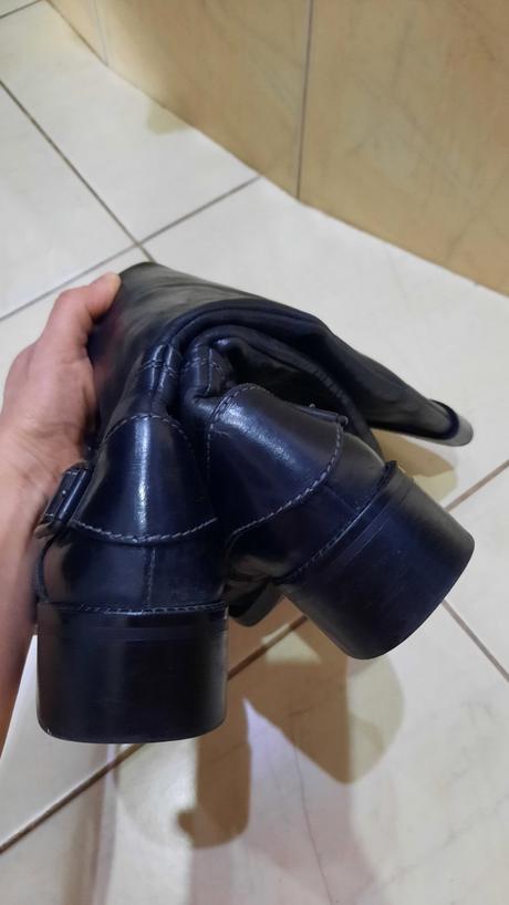 Čierne talianske kožené cizmy vera gomma, 38