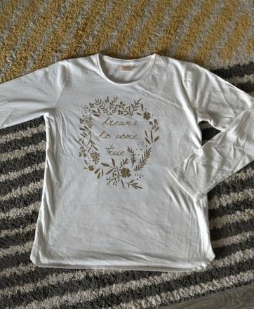 Krémové tričko, zara,140