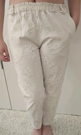 Nohavice s trblietavým vzorom, xl