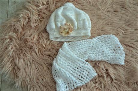 Set pletená čiapka+šál-98/104, 98