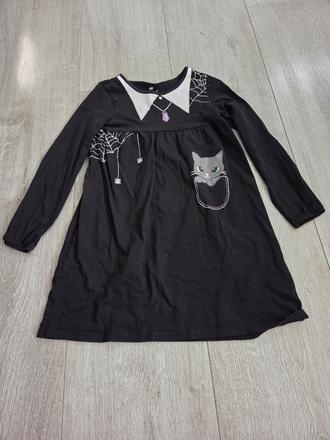 Šaty halloween čierne, h&m,128