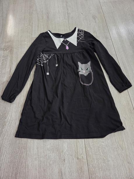 Šaty halloween čierne, h&m,128