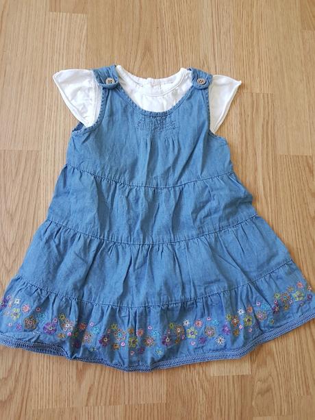 Dievčenské letné bavlnené šaty veľ. 86, palomino,86