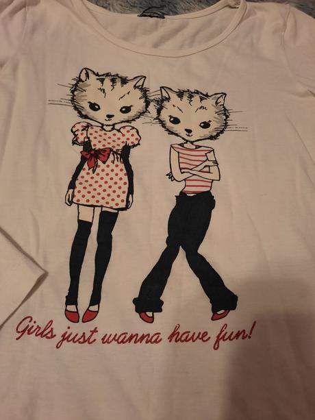 Tričko s mačičkami 140/146, 140