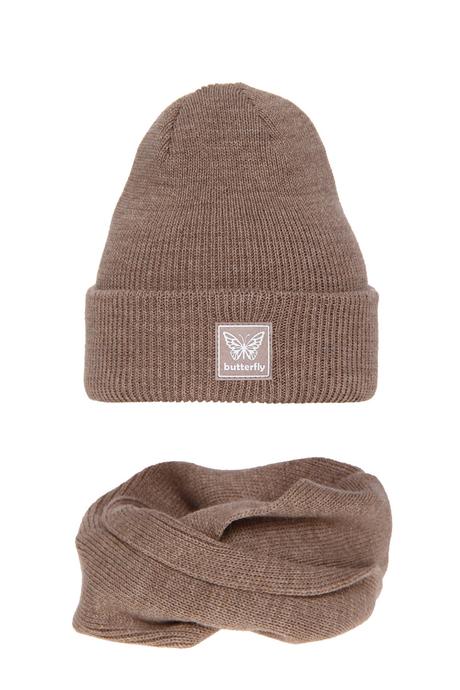 Dievčenský komplet čiapka a nákrčník florka, 48 / 50