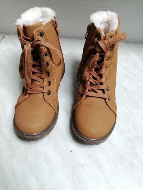 Topanky pre dievčatka zimne horcicove vel. 36, 36
